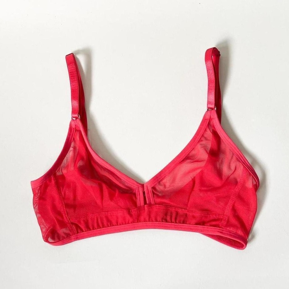 Made in Toronto 🇨🇦 BULLYBOY red mesh ‘brick’ bra